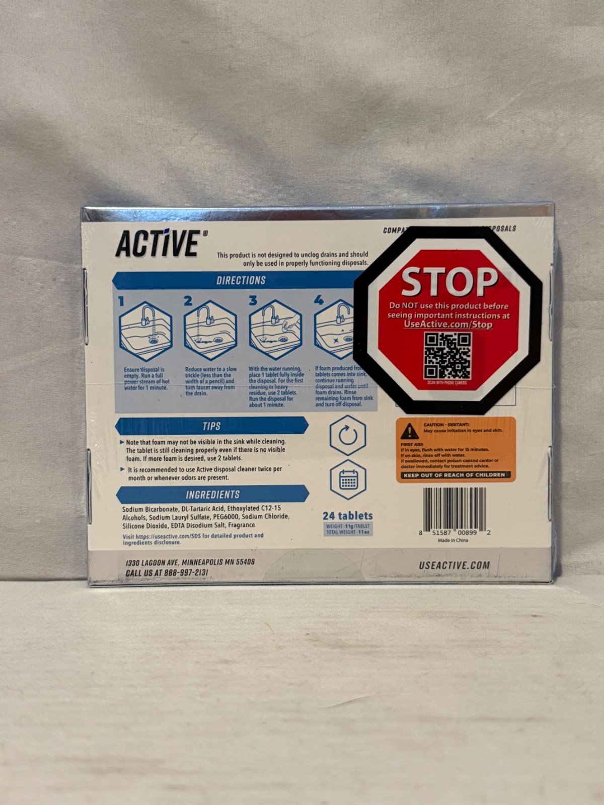 Active DISPOSAL Cleaner & Deodorizer 24 Tablets Garbage Disposal