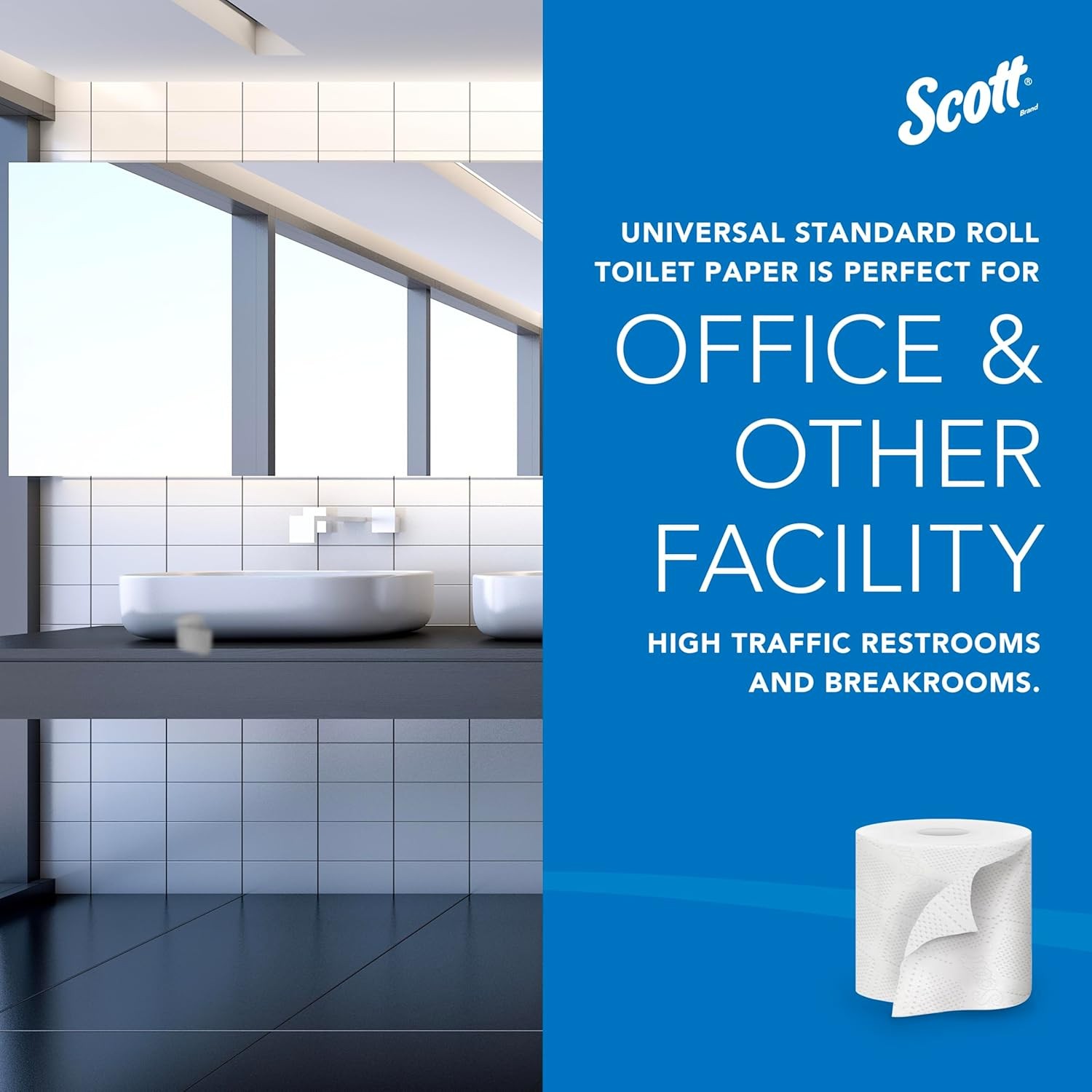 Scott Professional 100% Recycled Fiber Standard Roll Bulk Toilet Paper (13217)