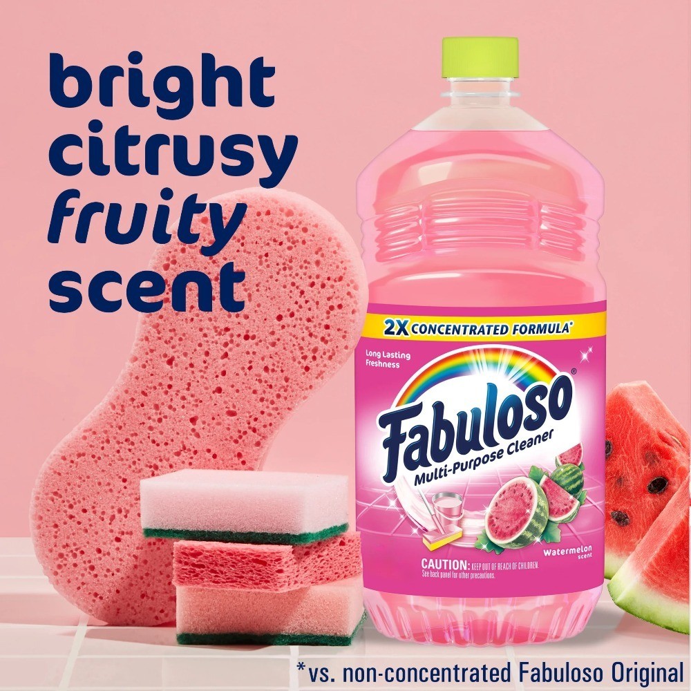 (3 pack) Multi Surface All Purpose Floor Cleaner, Watermelon Scent, 56 fl oz