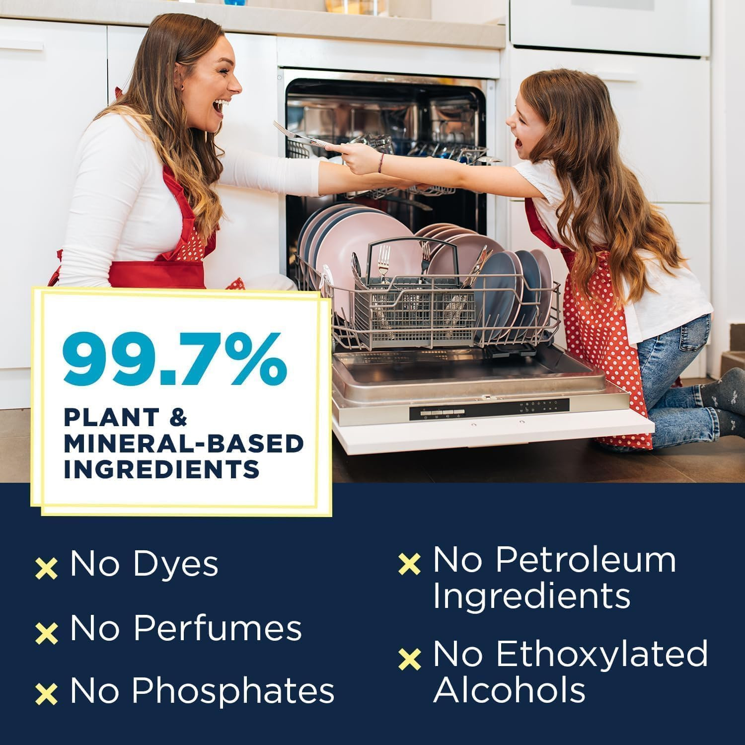 All Natural Dishwasher Rinse Aid Cleaner, Liquid Dishwasher Rinse Agent Spot-Fre