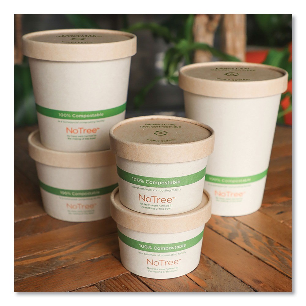 World Centric BOLPA12K 4.6″ dia Paper Lids for Bowls – Kraft (500/Carton) New