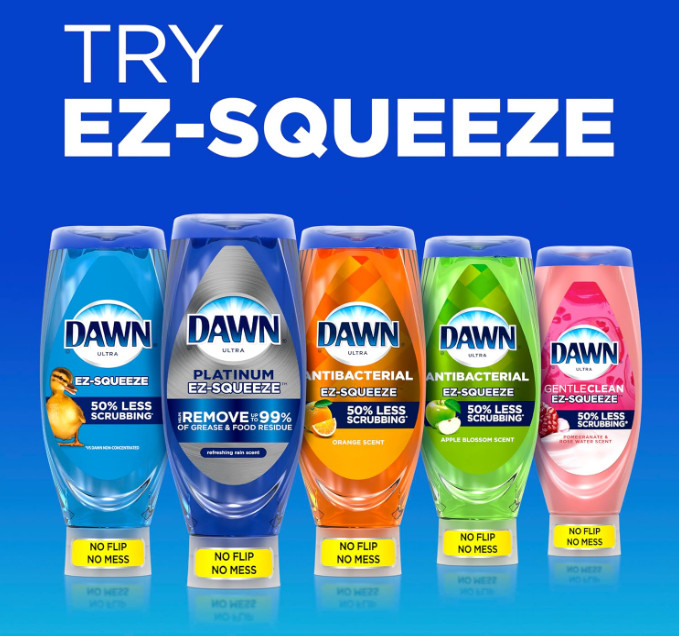 Dawn EZ-Squeeze Ultra Dish Soap, Dishwashing Liquid, Original, Dish Soap Refill,