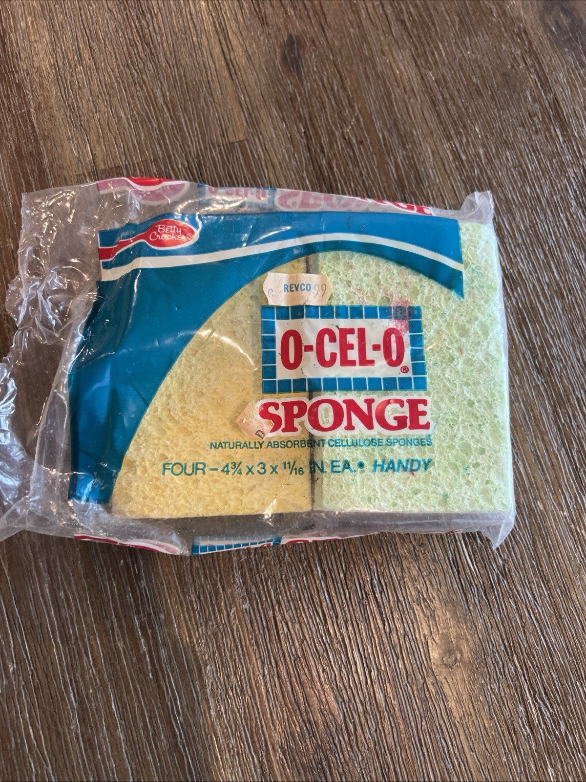 Vintage Cleaning Supplies Golden Glove Cleaning Glove And Sponges Retro Kitchen
