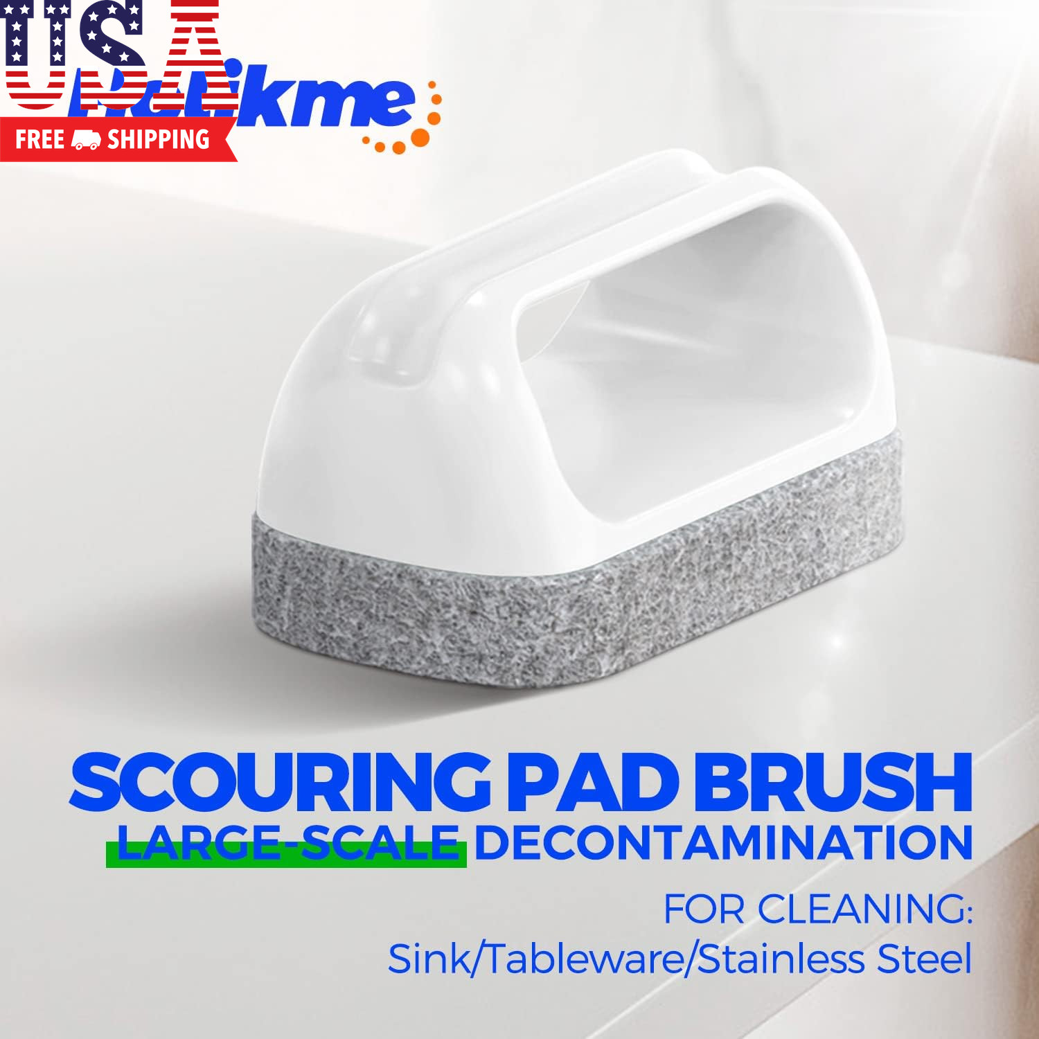 7 Pack Deep Cleaning Brush Set, Scrub Pads with Scraper Tip for Pool Walls, Bath