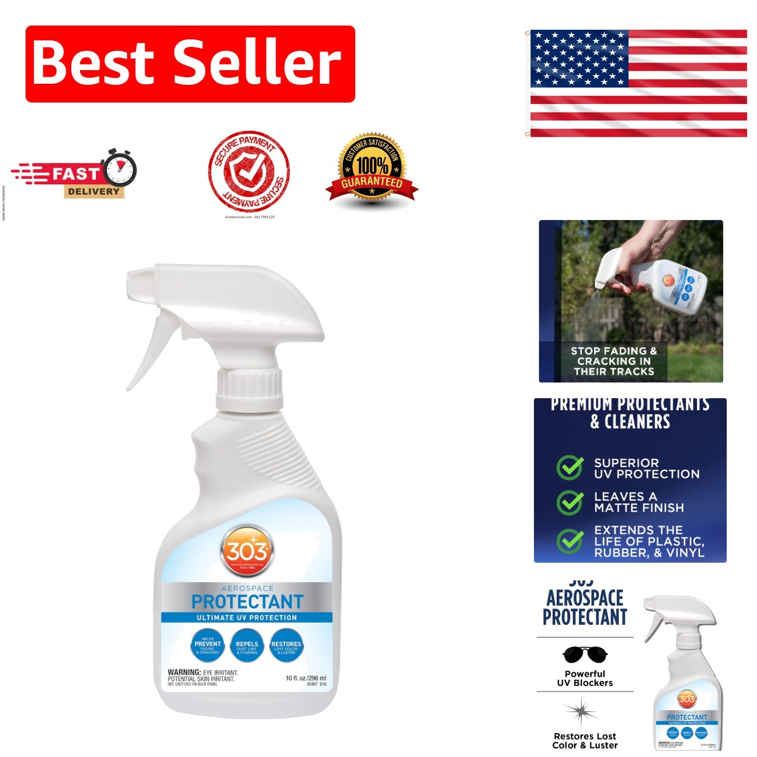 Non-Greasy Aerospace Protectant Spray – 10 Fl. Oz. for Long-Lasting Surface Care