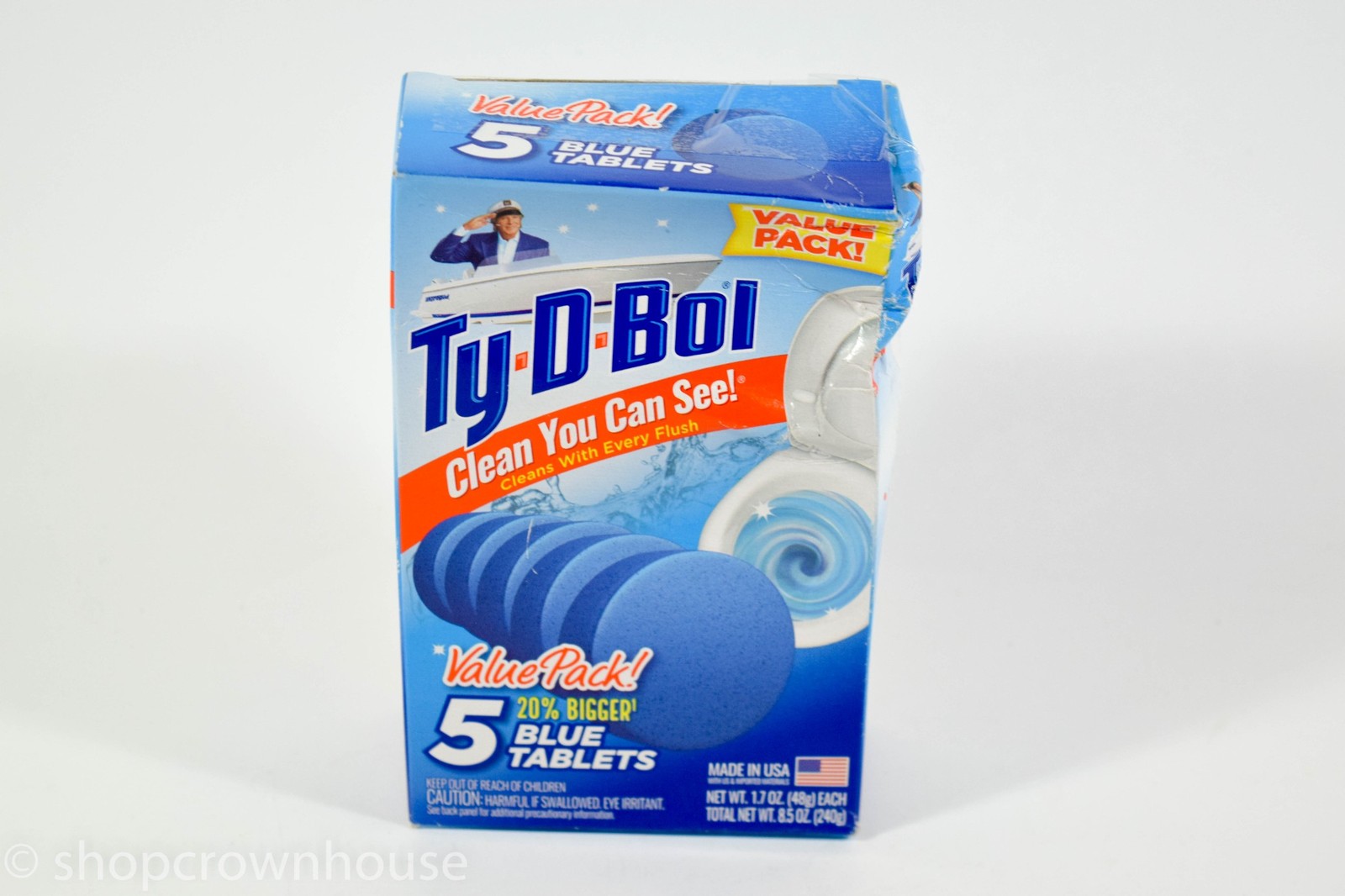 2 Ty D Bol BLUE Tablet Toilet Bowl Cleaner 5 Tablets Deodorizes 7oz Value Pack