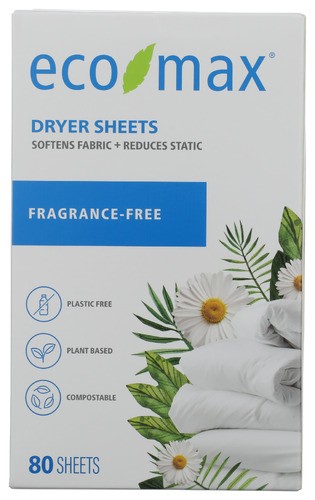 Eco Max Dryer Sheets Free 80 Count 1 Each (Pack of 6)