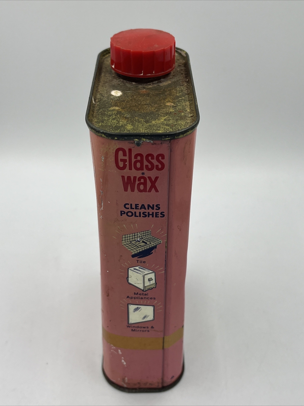 Gold Seal GLASS WAX 16 oz 90% FULL Can Glass & Metal Cleaner