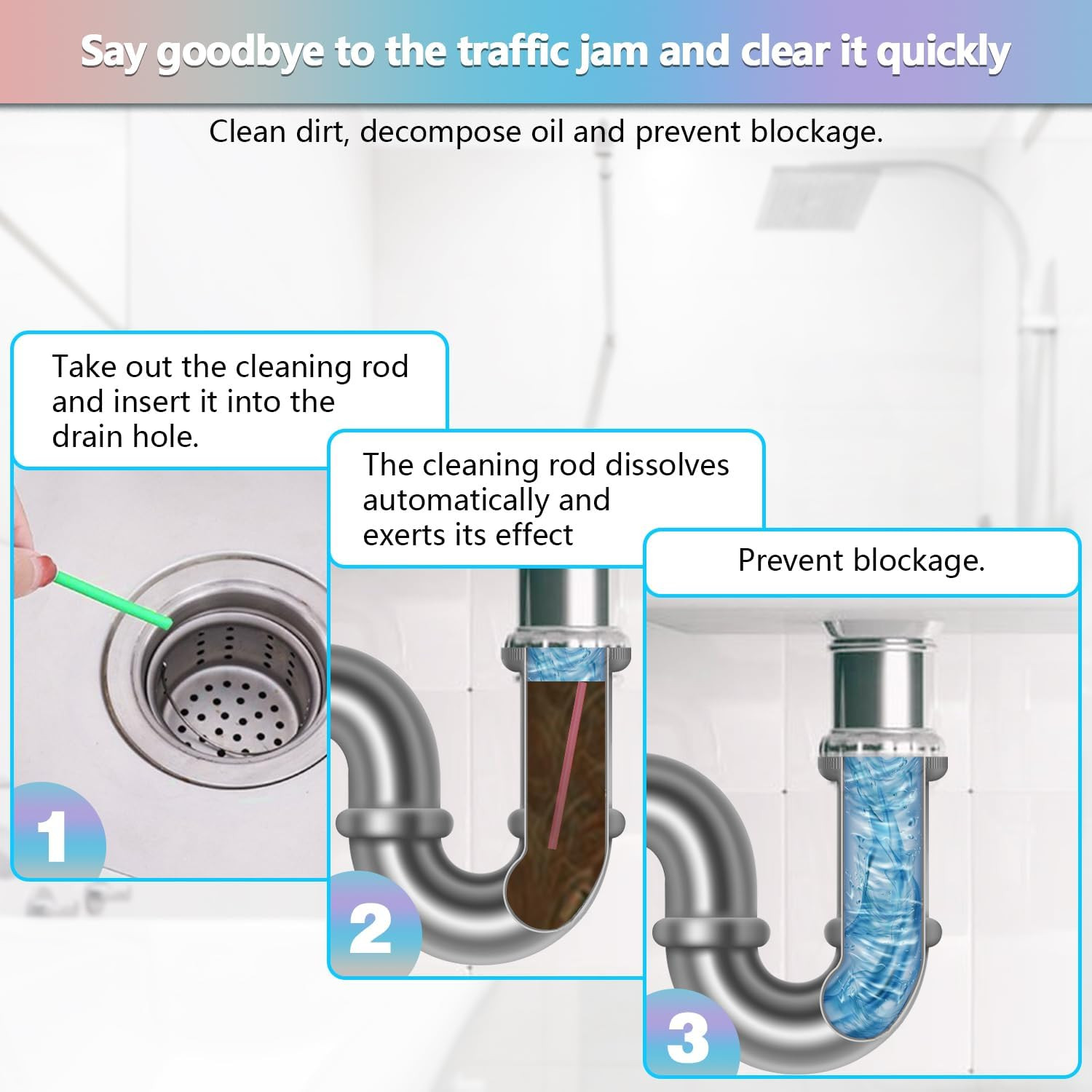 New Sani Sticks Drain Cleaner And Deodorizer 72 pack (Color Set 6) Best Deal USA