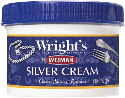 Wright’S Silver Cleaner and Polish Cream, 8 Ounce, Gently Clean and Remove Tarn