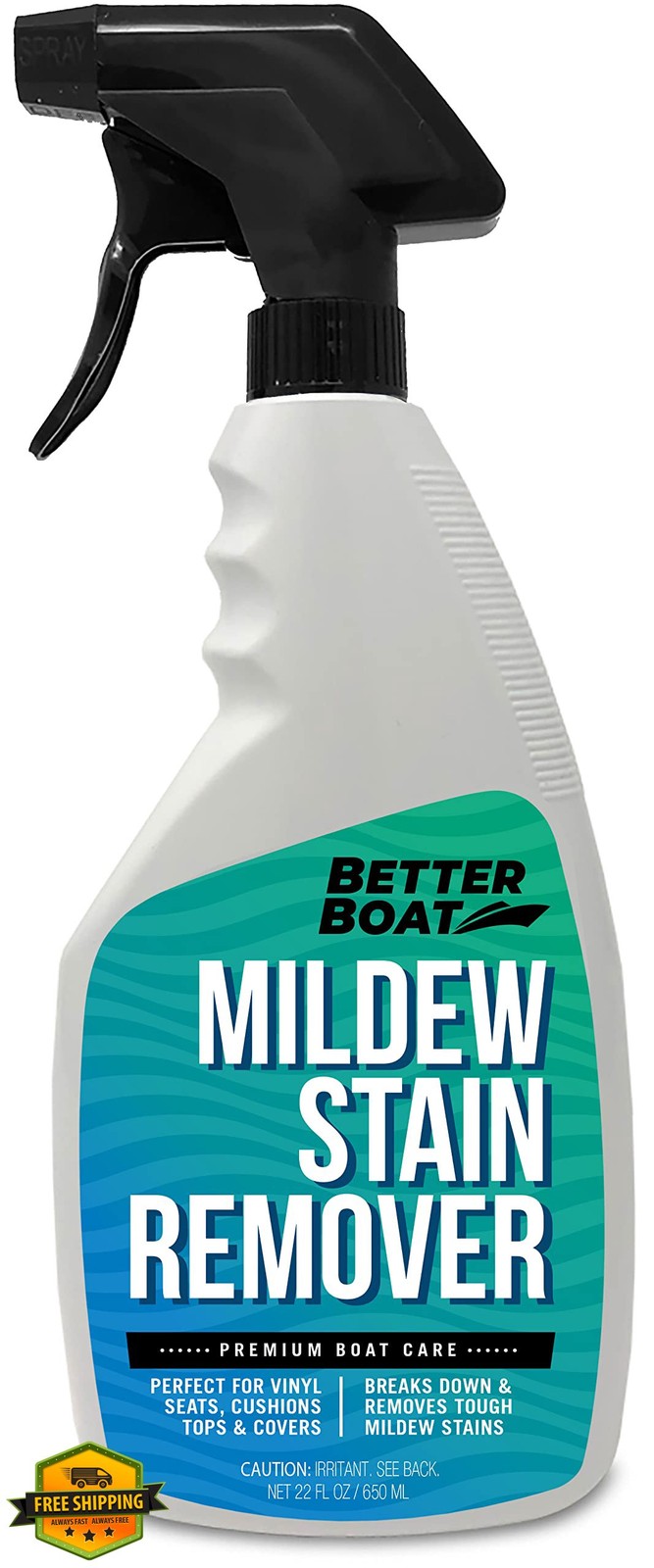Better Boat Mold Mildew Stain Remover 22oz Spray Fabric Vinyl