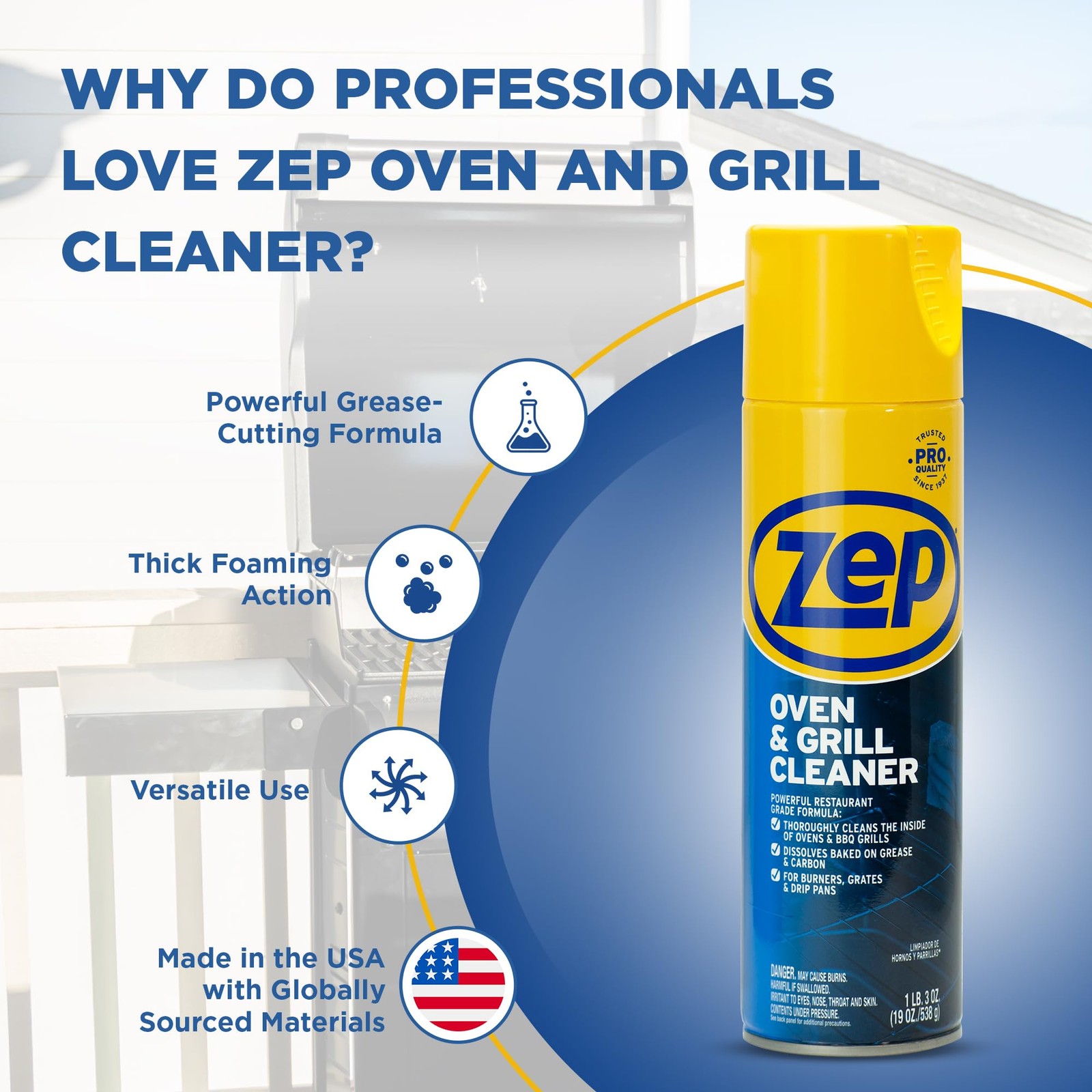 Zep Oven Grill Cleaner 19oz and Wall Cleaner 18oz