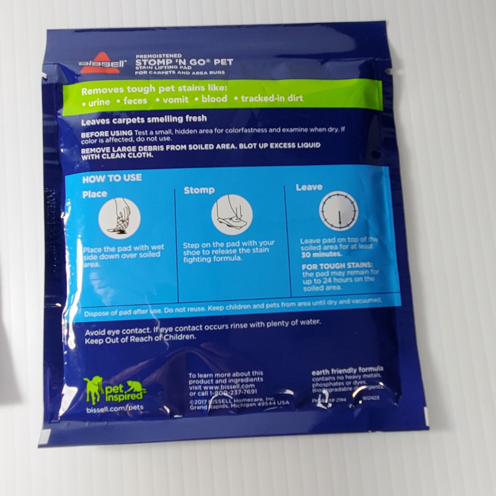 Lot of 3 Stomp ‘n Go Pet Stain Lifting Pads New Factory Sealed