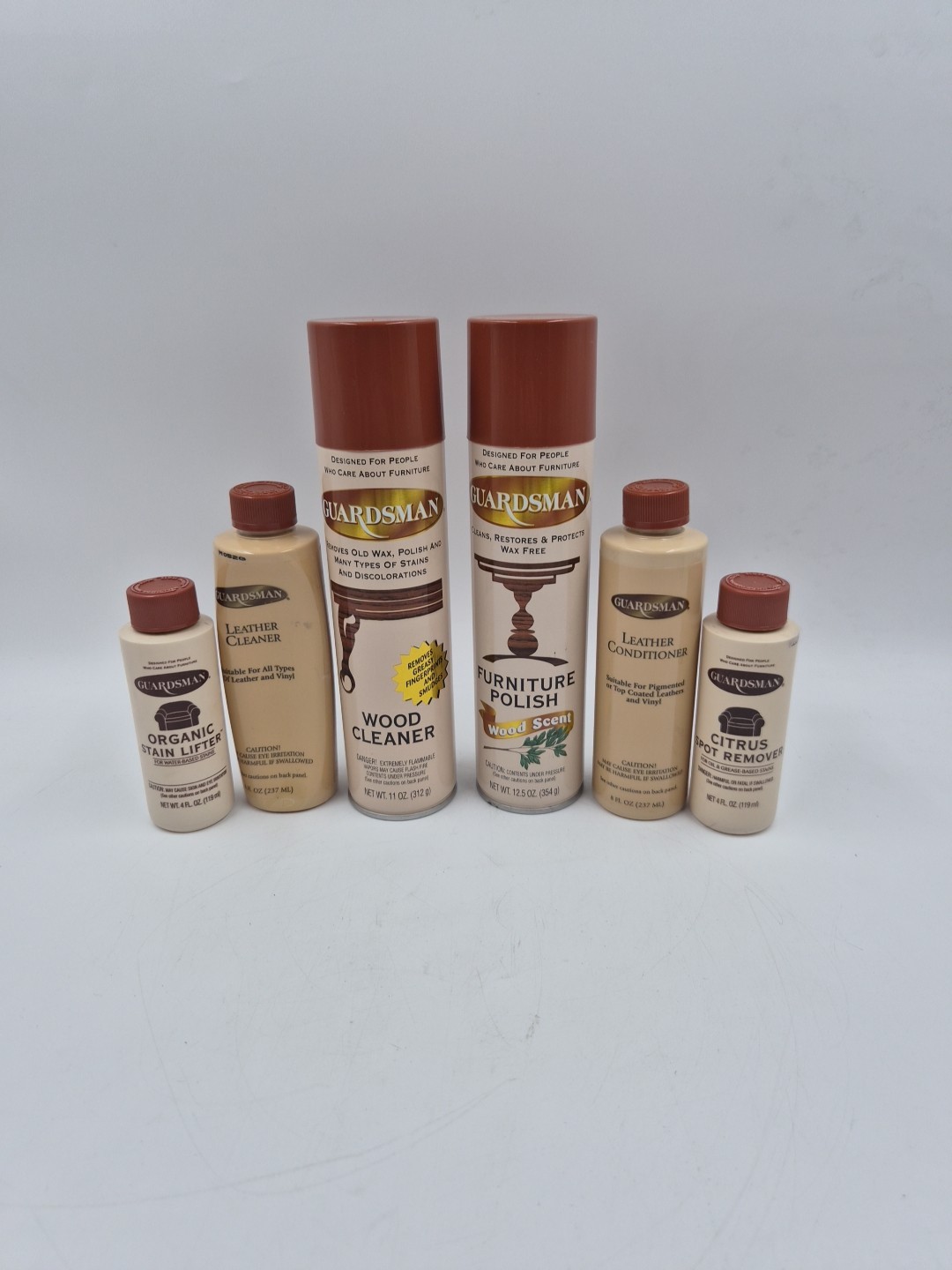 Guardsman Fine Furniture Care Kit Polish Spot Remover Leather Cleaner Open Box
