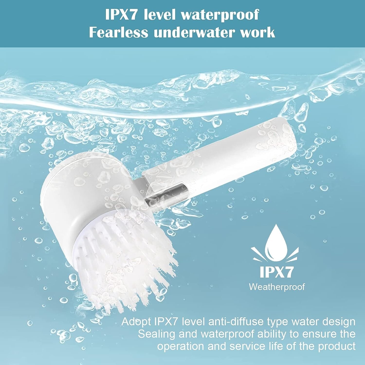 Handheld Wireless Electric Spin Household Cleaning Brush Rechargeable Foldable