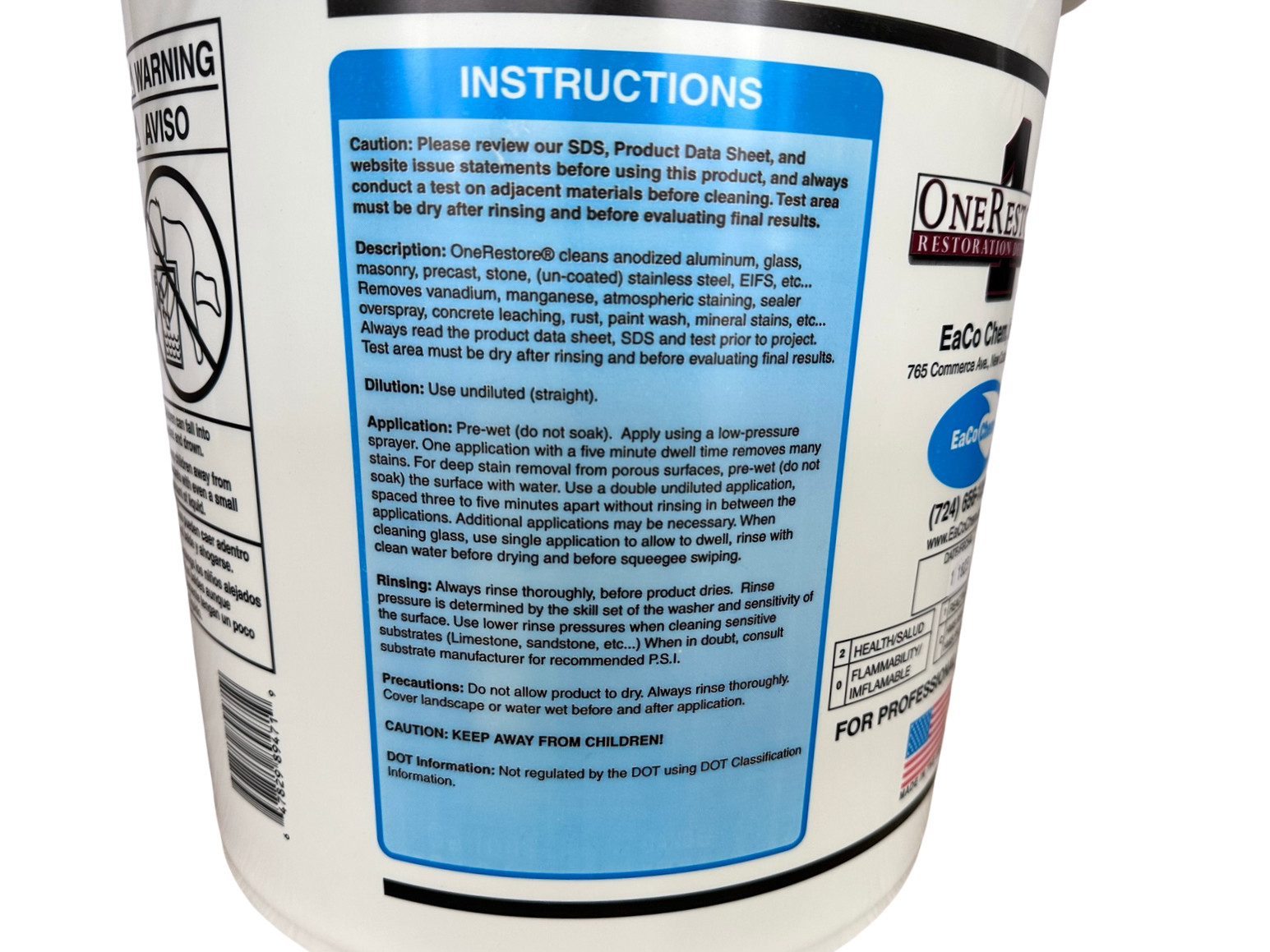 EaCo Chem OneRestore – 4 Gallon Case – Exterior Surface Restoration