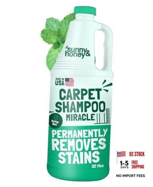 Heavy Duty Carpet Cleaner Solution for 32 Fl Oz (Pack of 1) Spring Mint Scent