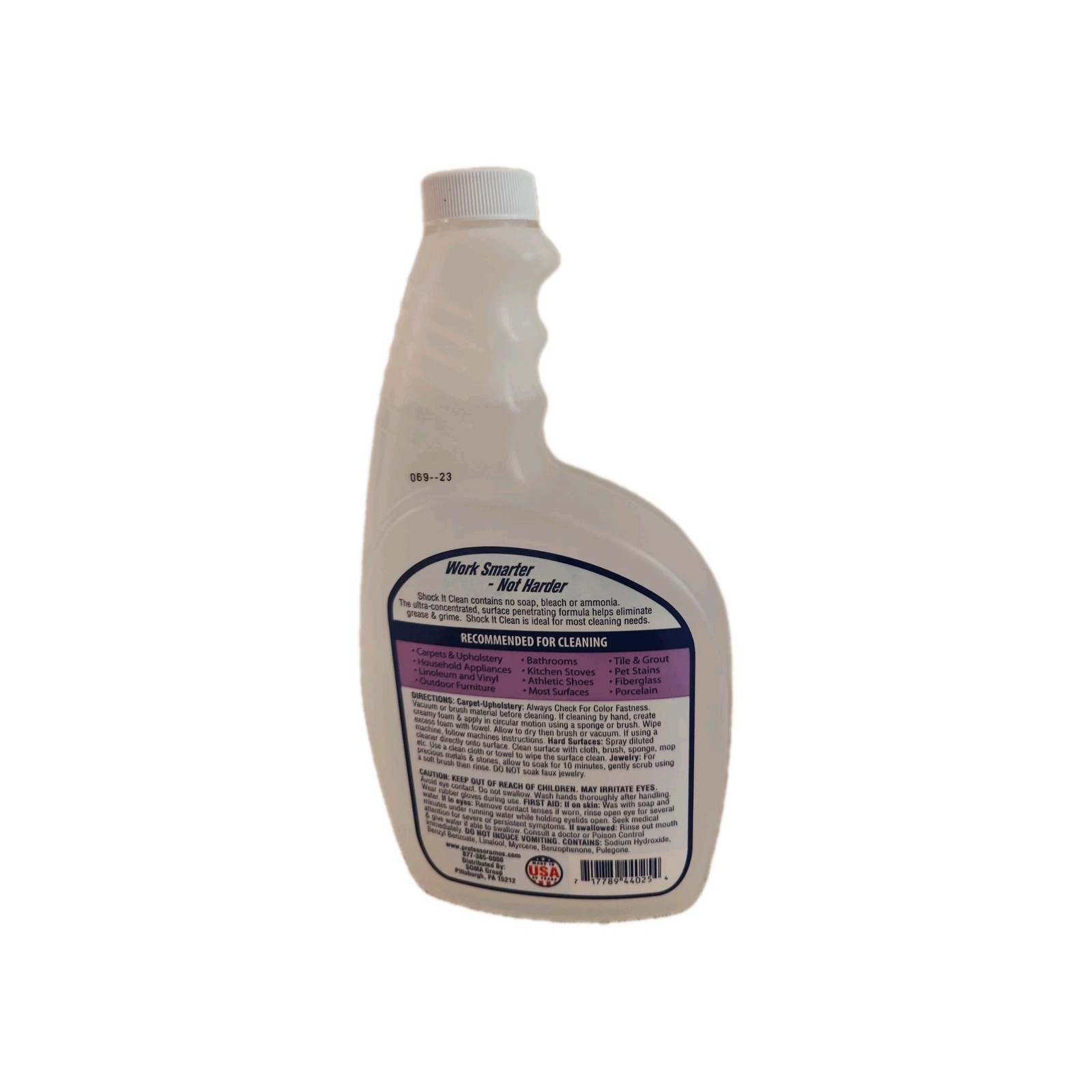 Amos Multipurpose Cleaner Shock It Clean 128 oz Concentrate Lavender Mint + More