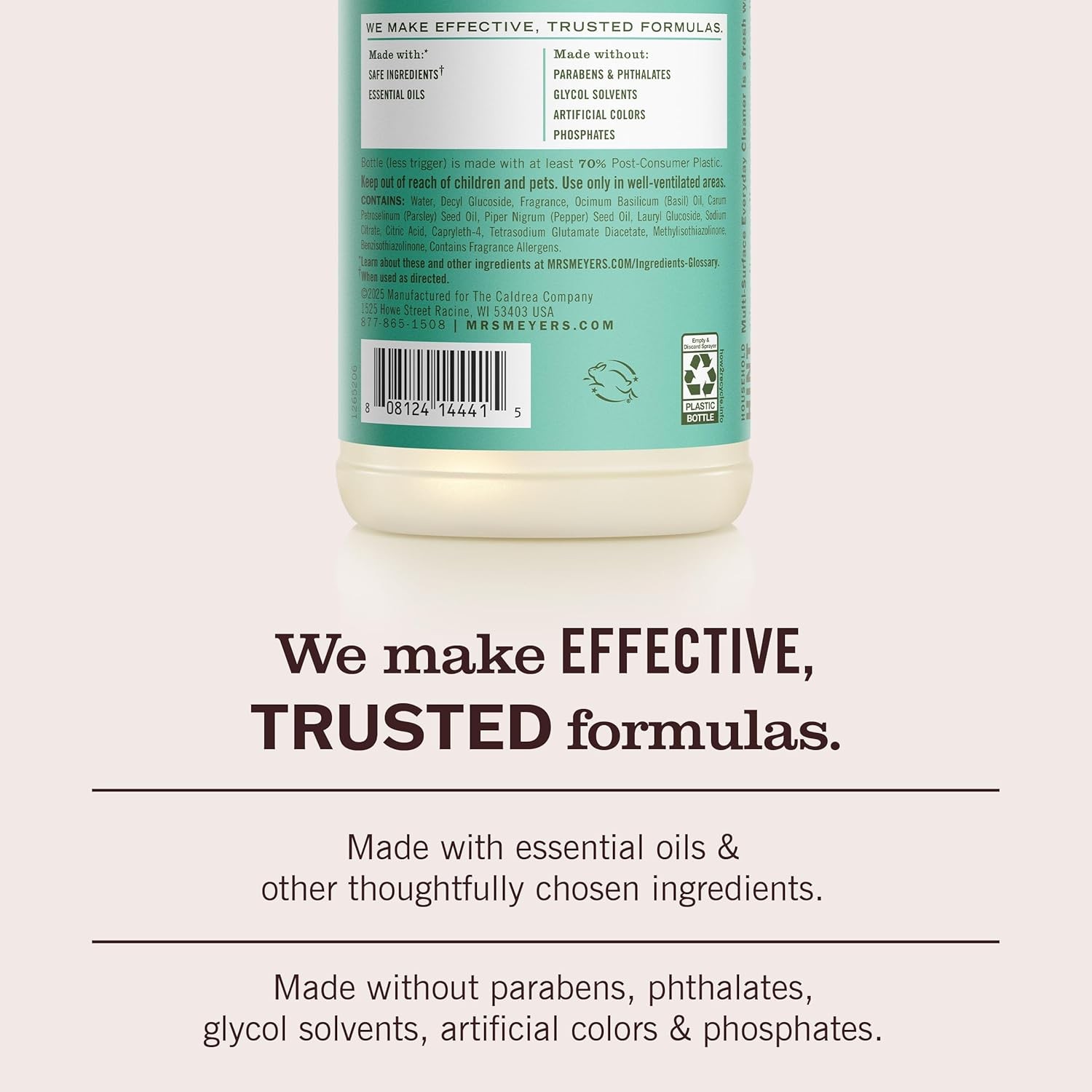 MRS. MEYER’S CLEAN DAY Multi-Surface Everyday Cleaner, Basil Scent, 16 Fl Oz Bot
