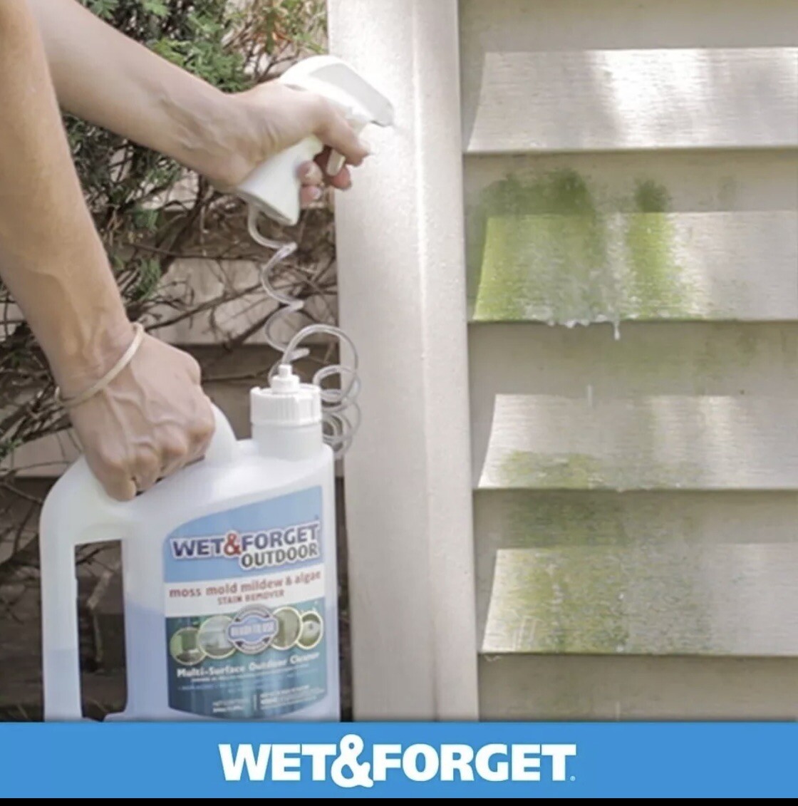 Wet & Forget Liquid Outdoor Surface Cleaner Ready Use Moss Mold Mildew Algae