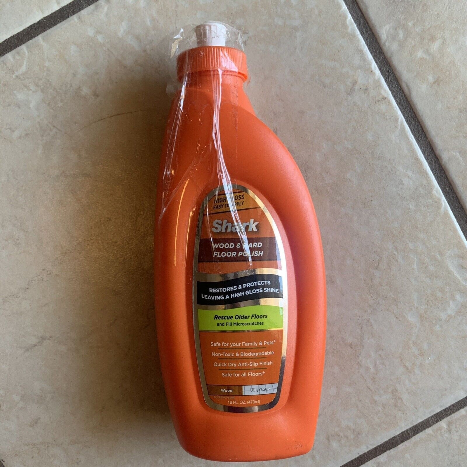 SHARK Wood And Hard Floor Polish 16 Fl Oz High Gloss Restores and Protects NEW