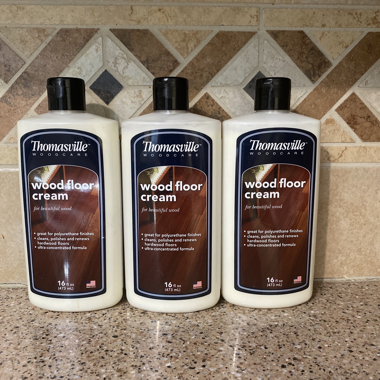 Thomasville Woodcare Wood Floor Cream Lot Of 3 16 OZ Discontinued HTF New