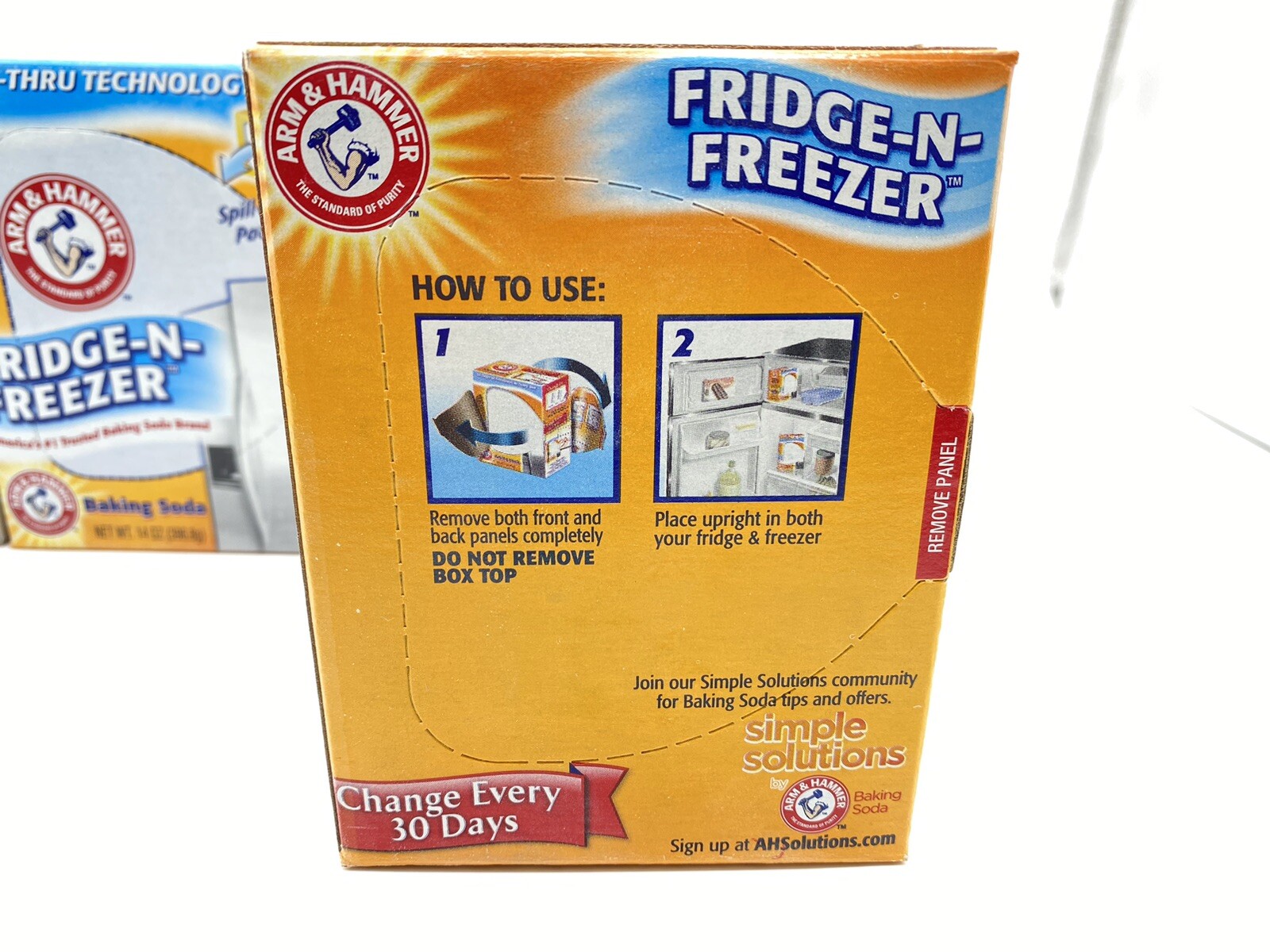 Arm Hammer Fridge and Freezer Baking Soda Eliminates Odor 14 oz per Box 4-PACK