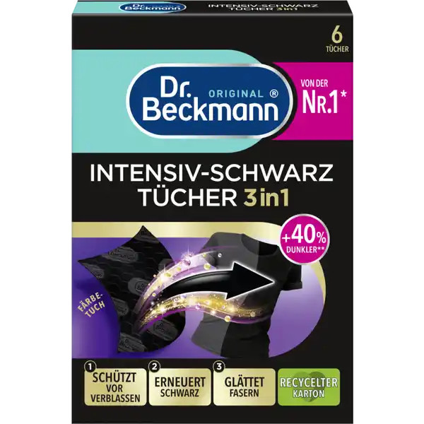 Dr. Beckmann In-Wash sheets RENEW BLACK CLOTHES- 6ct. 3in1 -FREE SHIPPING