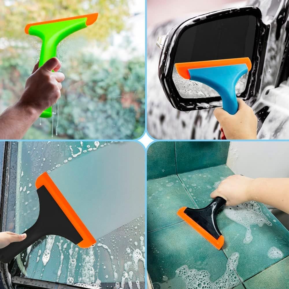 3 piezas de limpiacristales flexibles de silicona, limpiacristales de 15 cm