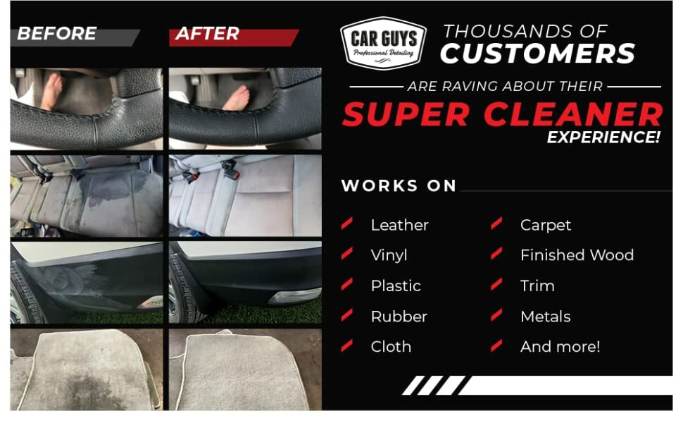 CAR GUYS Detailing Super Cleaner Effective Interior Car Leather Vinyl Carpet