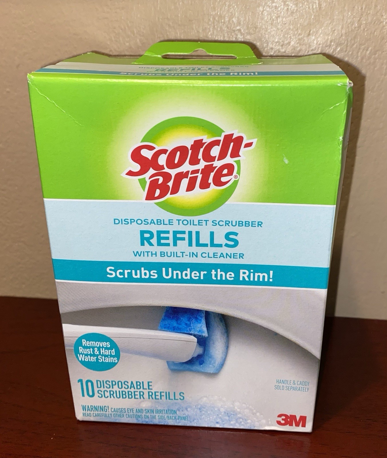 Scotch Brite Disposable Toilet Scrubber Refill Built in Cleaner 10 Pack Lot of 2