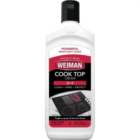 Weiman Glass Stove Top Complete Cleaning Kit Cleaner Scrubber & Scraper Included