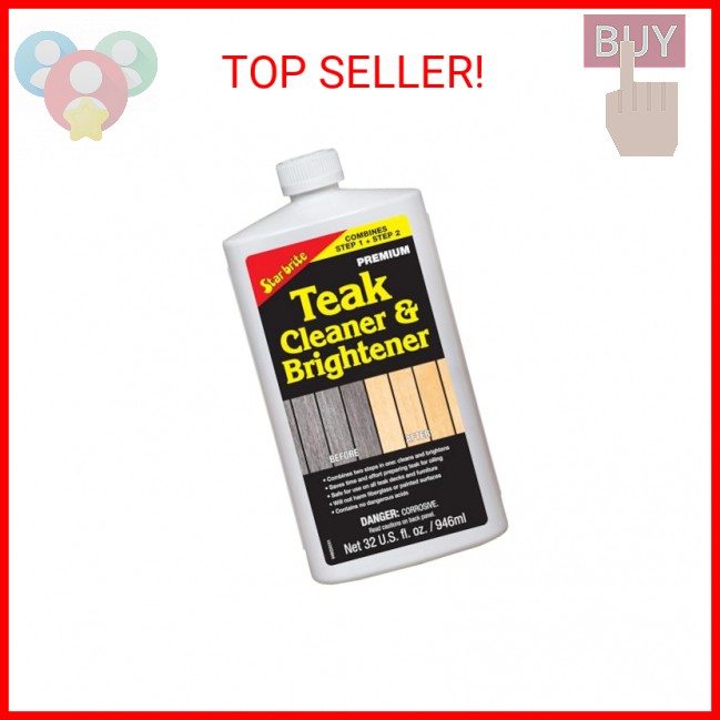 Star Brite Teak Cleaner & Brightener, Restore Weathered Wood, 32oz (094932)