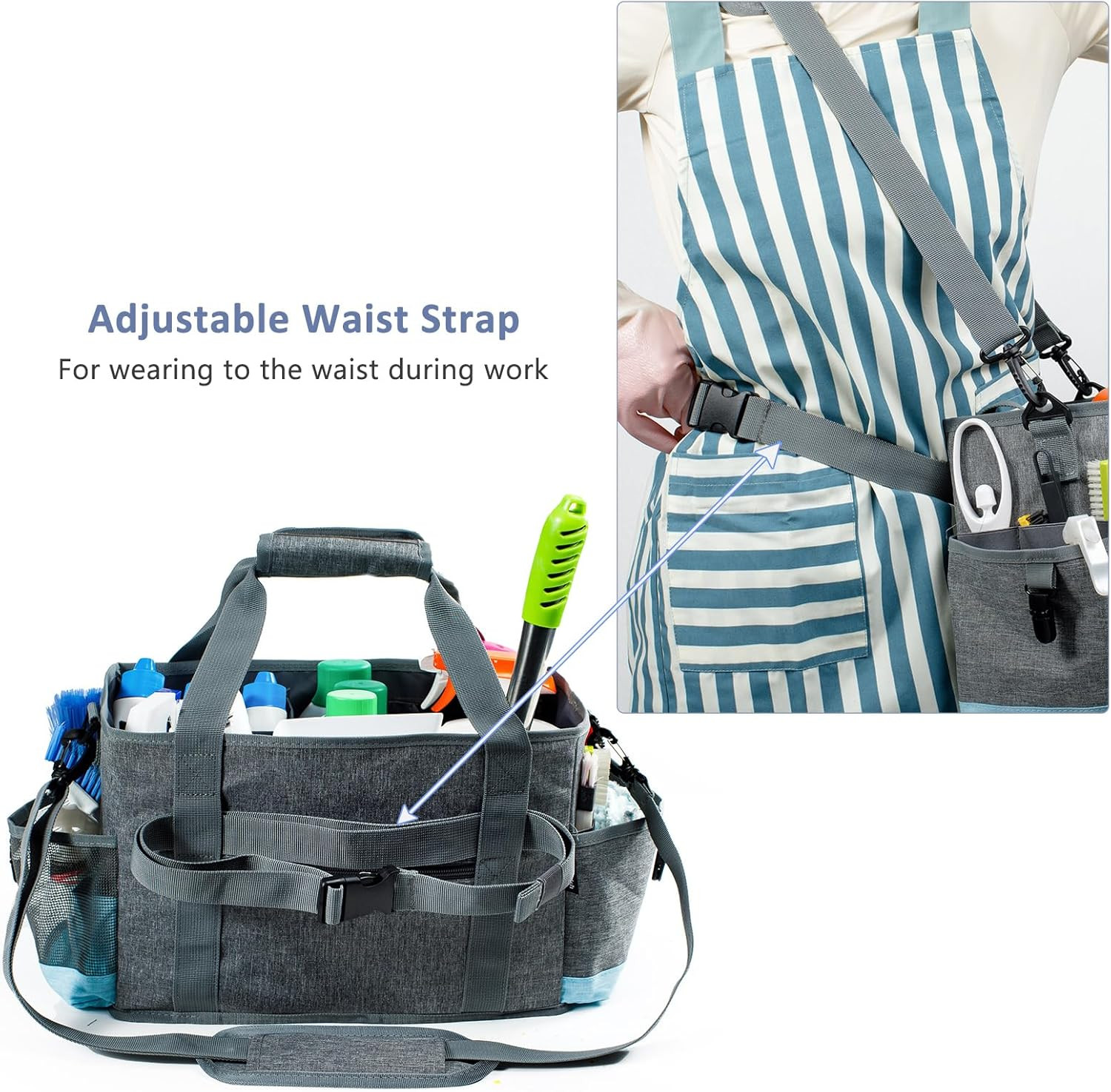 Cleaning Caddy for Cleaning Suppliers Organizer with Pockets for House Cleaning