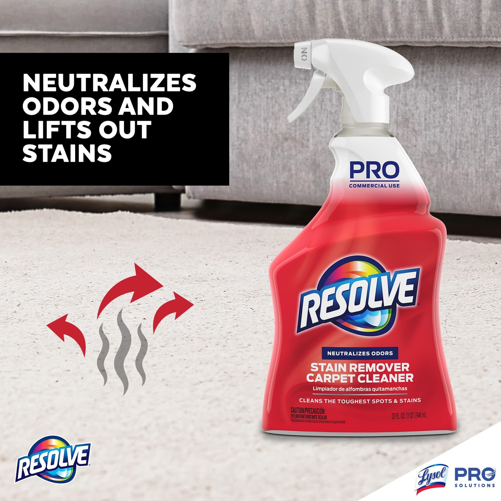 Resolve Professional Strength Spot and Stain Carpet 32 Fl Oz (Pack of 1), tan