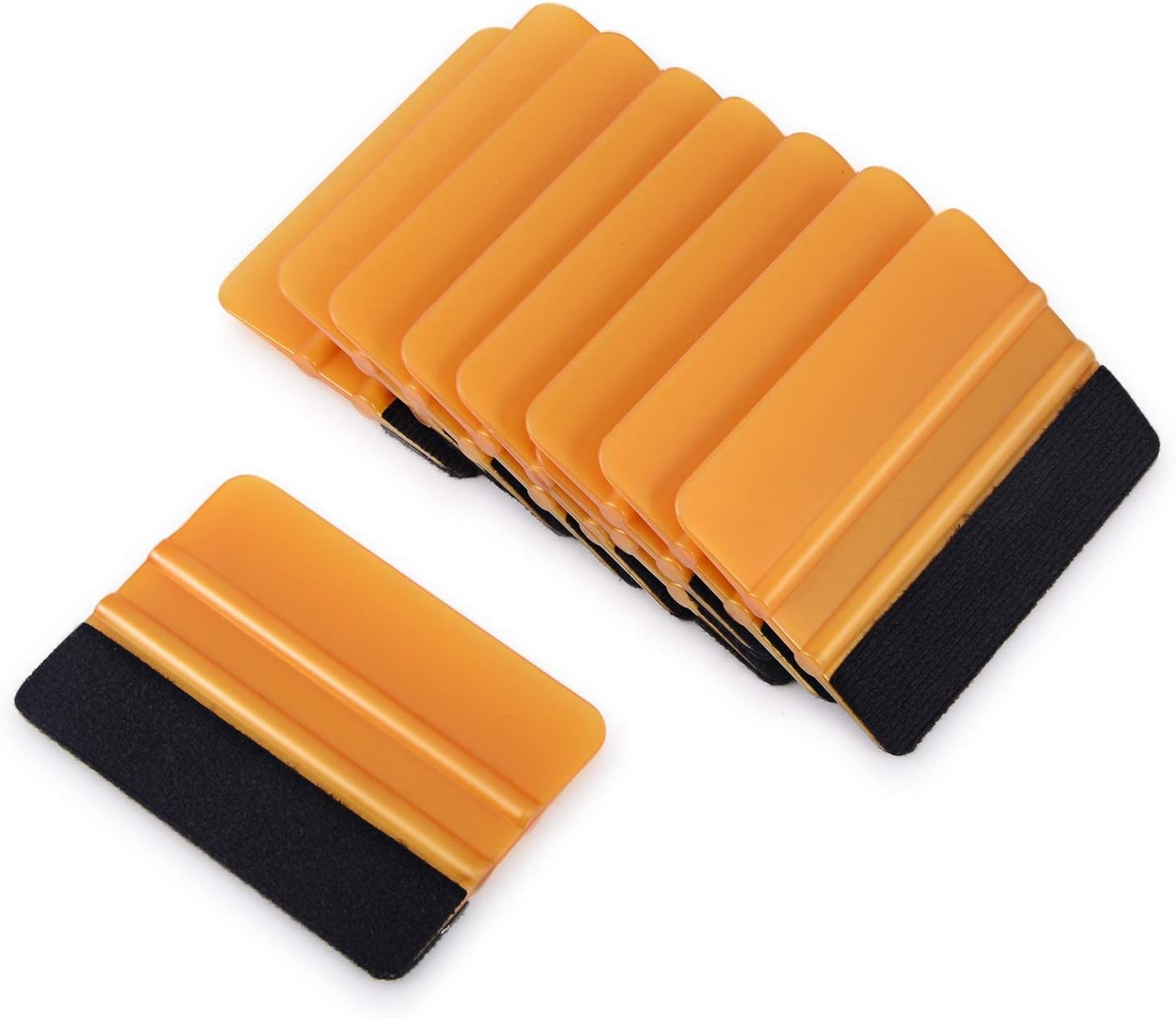 10pcs Vinyl Squeegee Felt Edge Squeegee 4 Inch Car Vinyl Scraper D Color: Gold