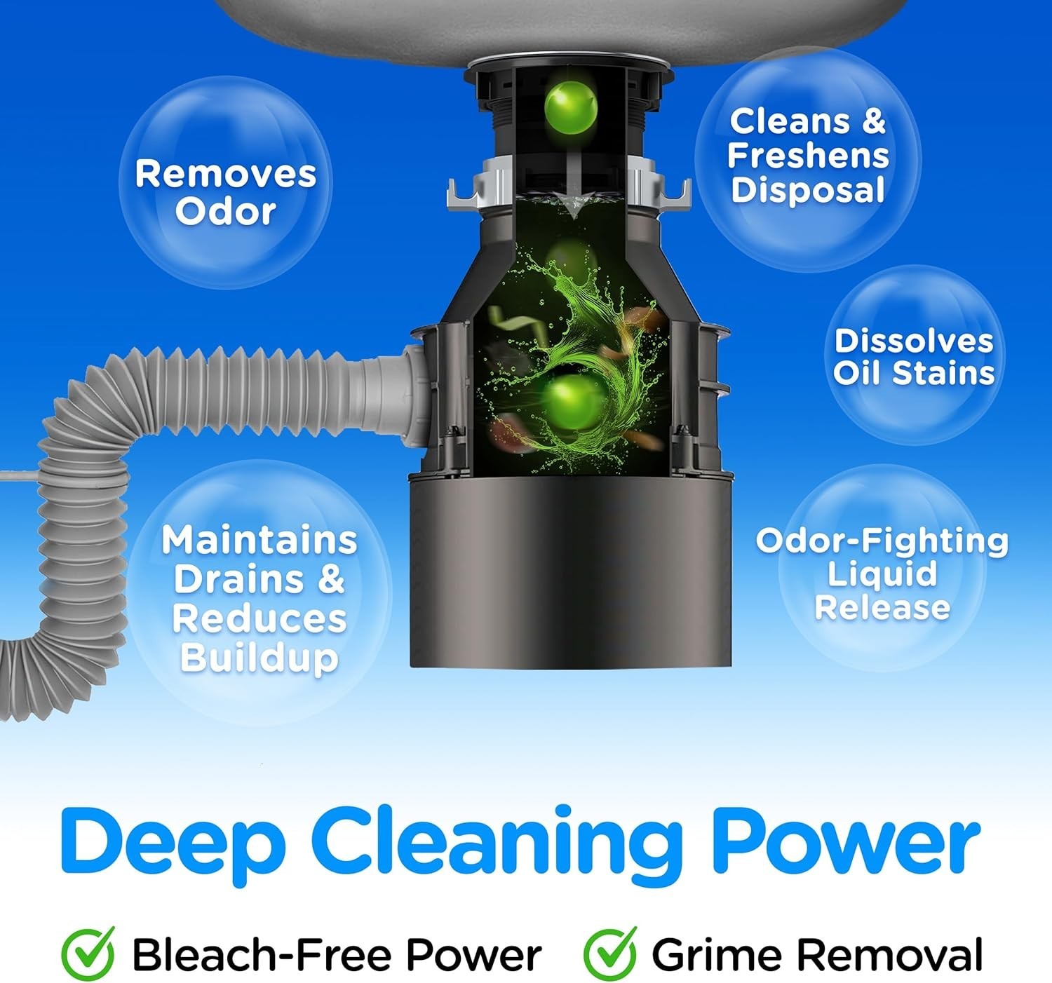 Plink Compac Garbage Disposal Cleaner, Pack of 3, Multi-Color, 30 Count