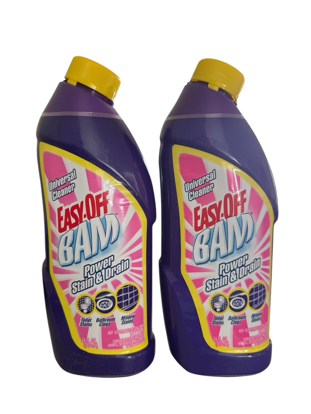 Easy-Off BAM Power Stain & Drain Universal Cleaner 24 Fl Oz New Pack of 2