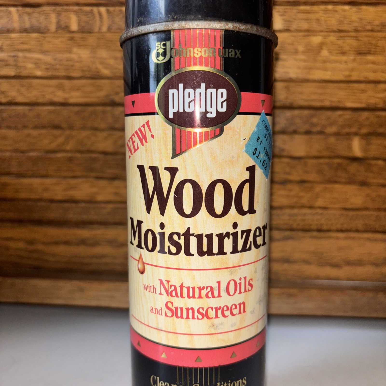 Pledge 1989 Wood Spray Moisturizer W/Natural Oils & Sunscreen 12oz New Old Stock