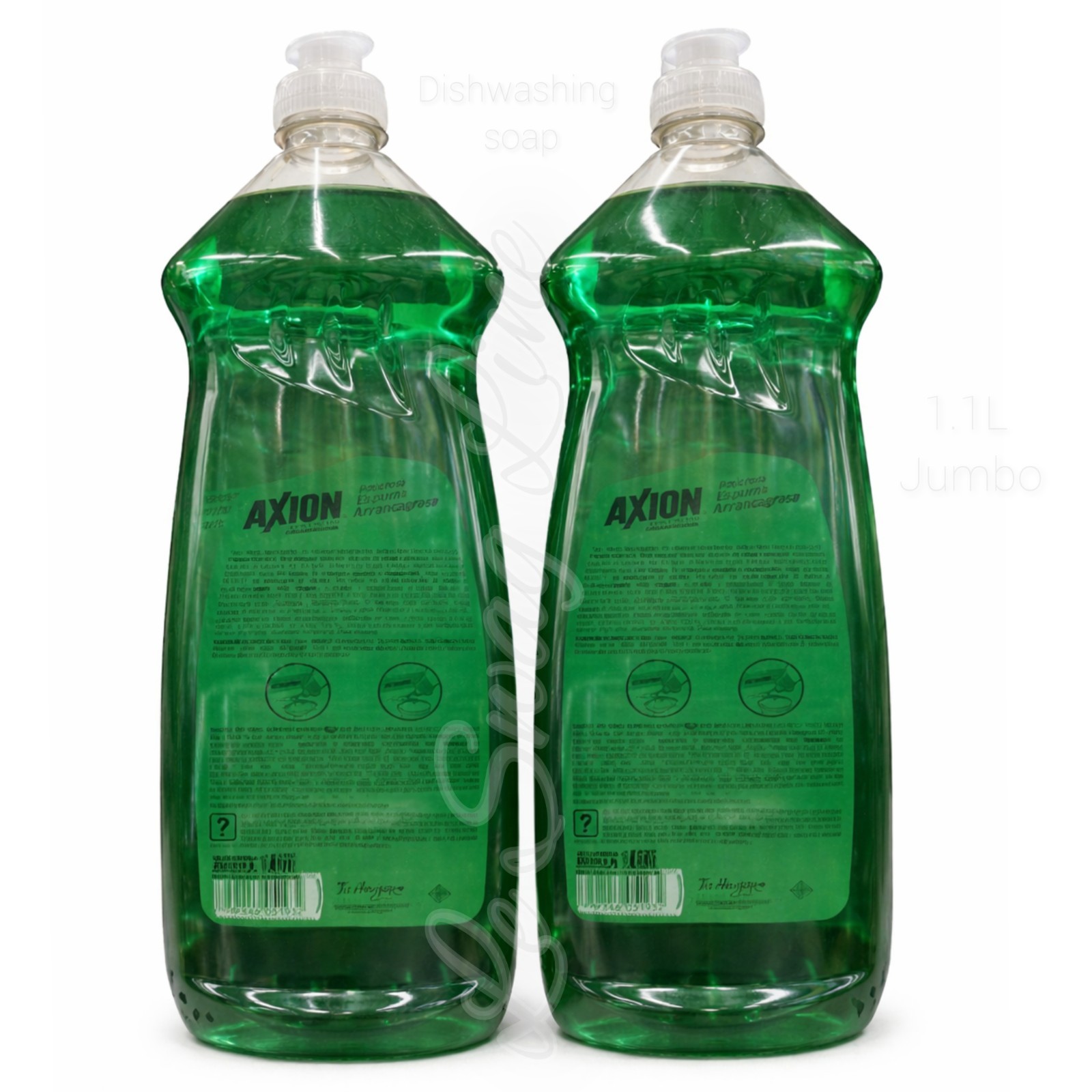 Axion Lemon Dish Soap 1.1L 2 Pack Grease Cutting / Axion Limón Jumbo Size