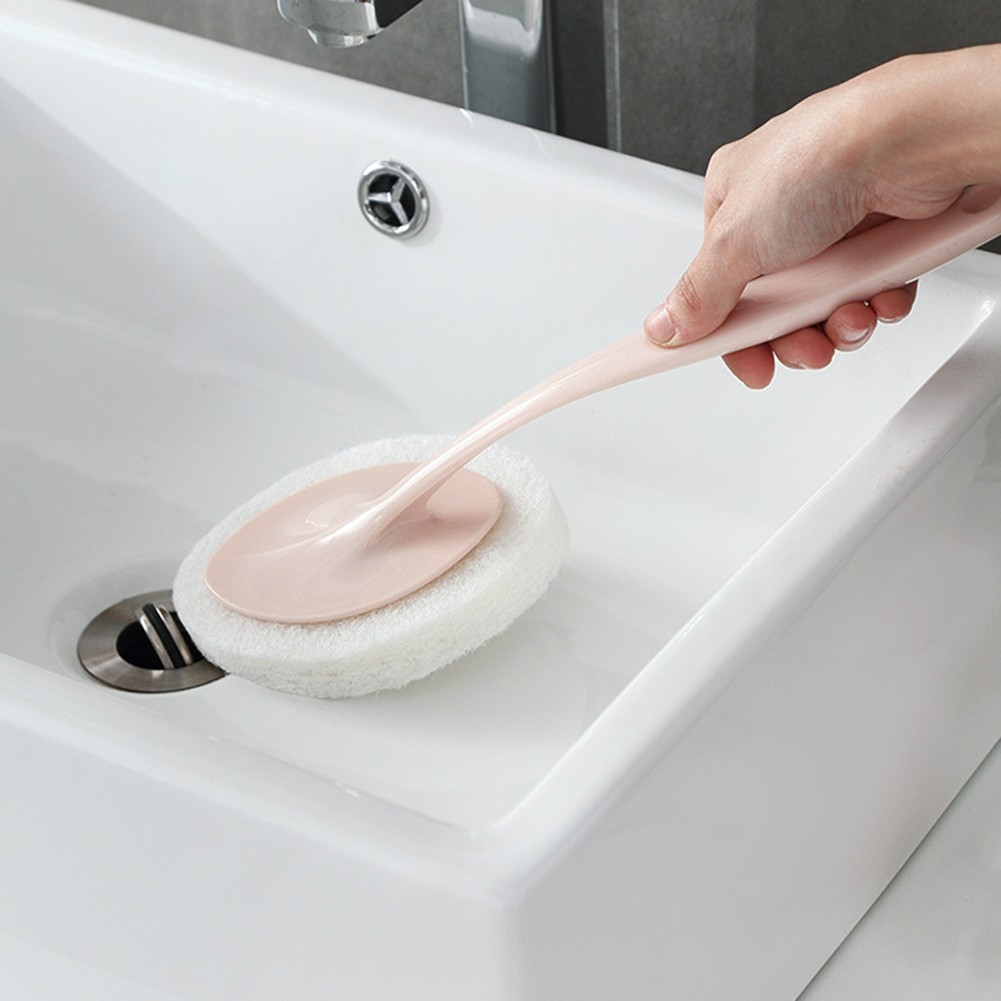 Long Handle Sponge Scrubber for Bathrooms Walls Tile Floors and Bathtubs
