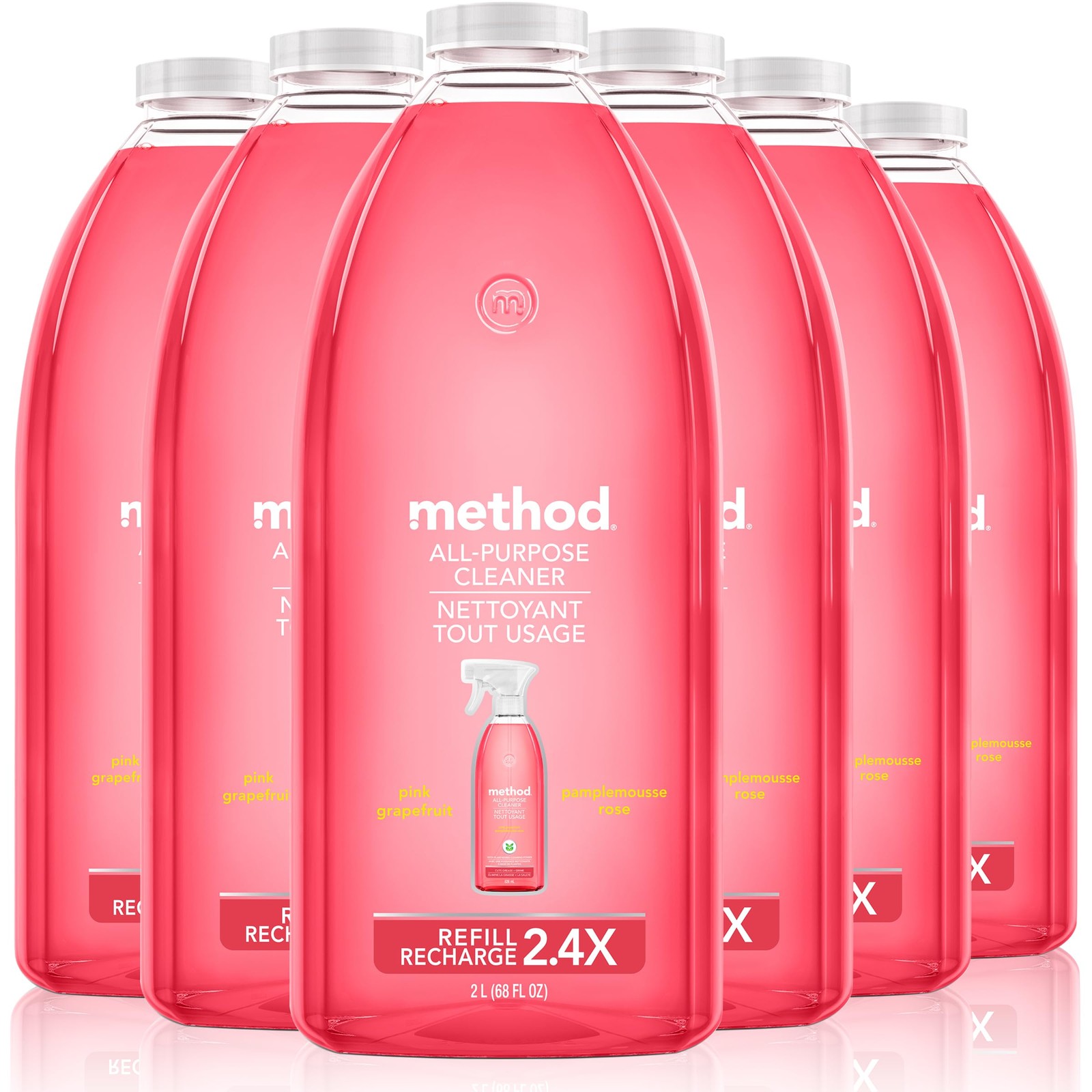 Method All-Purpose Cleaner Refill Pink Grapefruit 68 Fl Oz 6 Pack