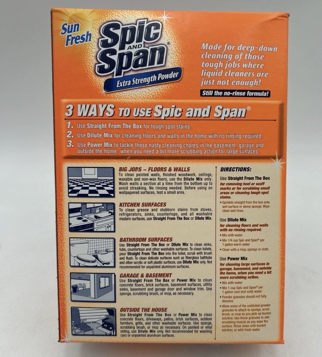 Spic and Span Extra Strength Powder: Sun Fresh 27 OZ NOS Discontinued 1Lb11Oz