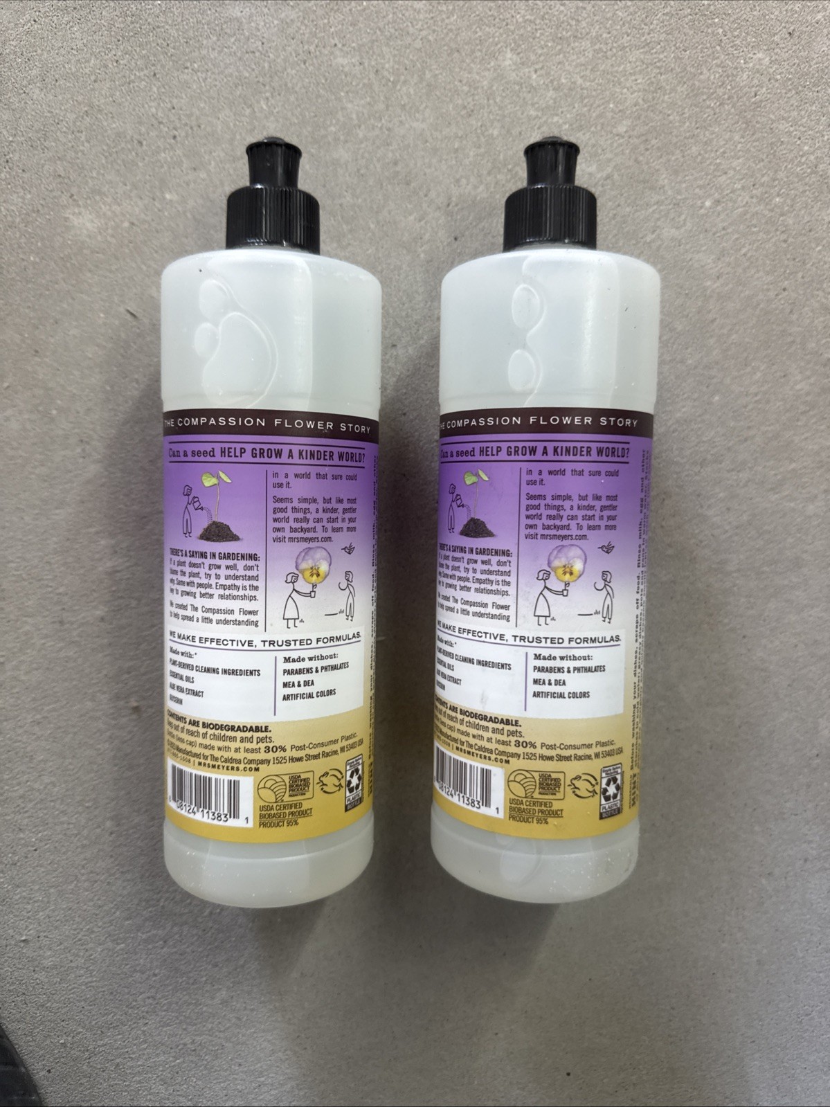 Mrs. Meyer’s Clean Day Compassion Flower 16oz Liquid Dish Soap (2 Pack)