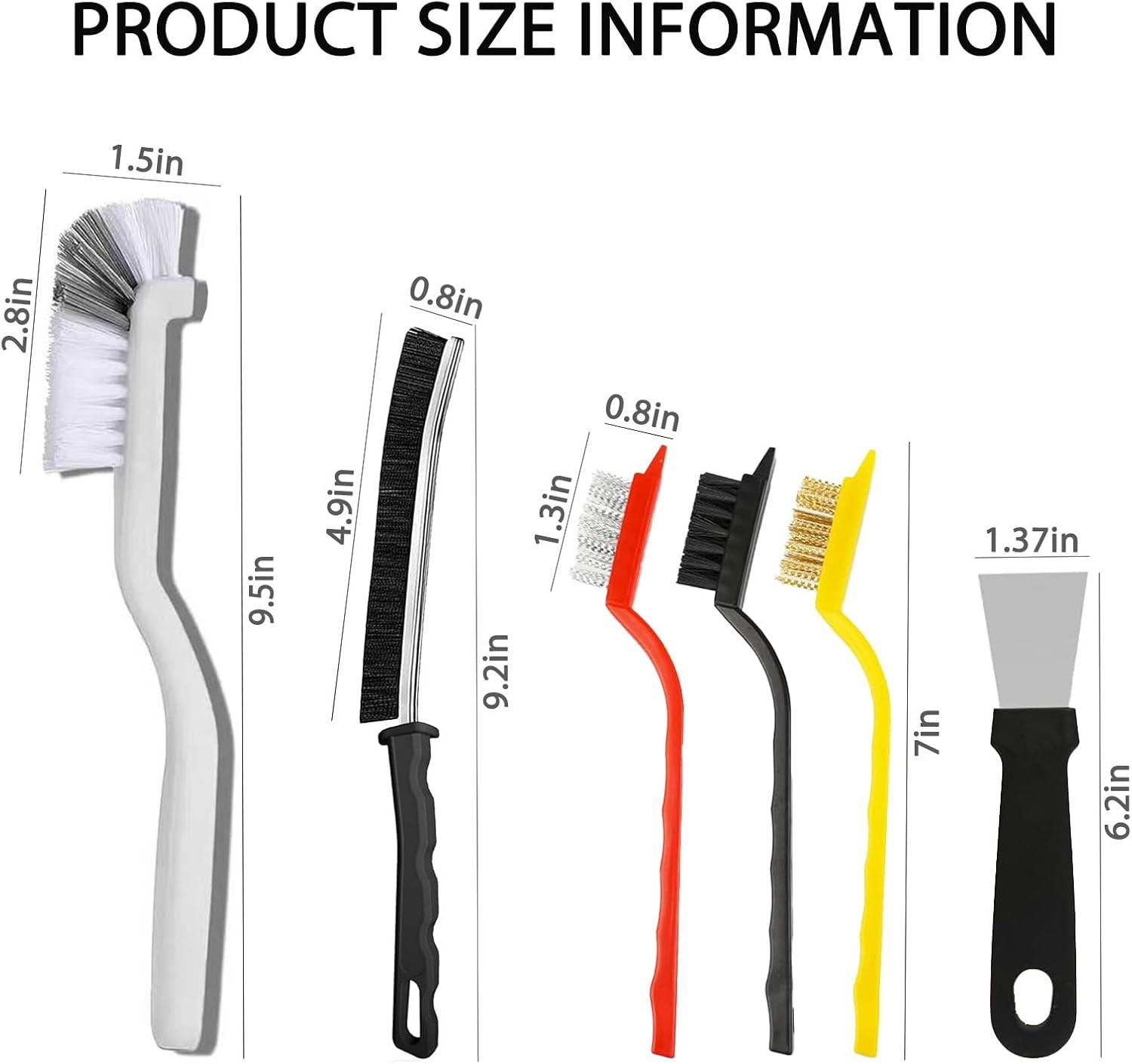 Crevice Cleaning Brush Tool – Heavy Duty Hard Bristle Gap Brush for Deep Clea…