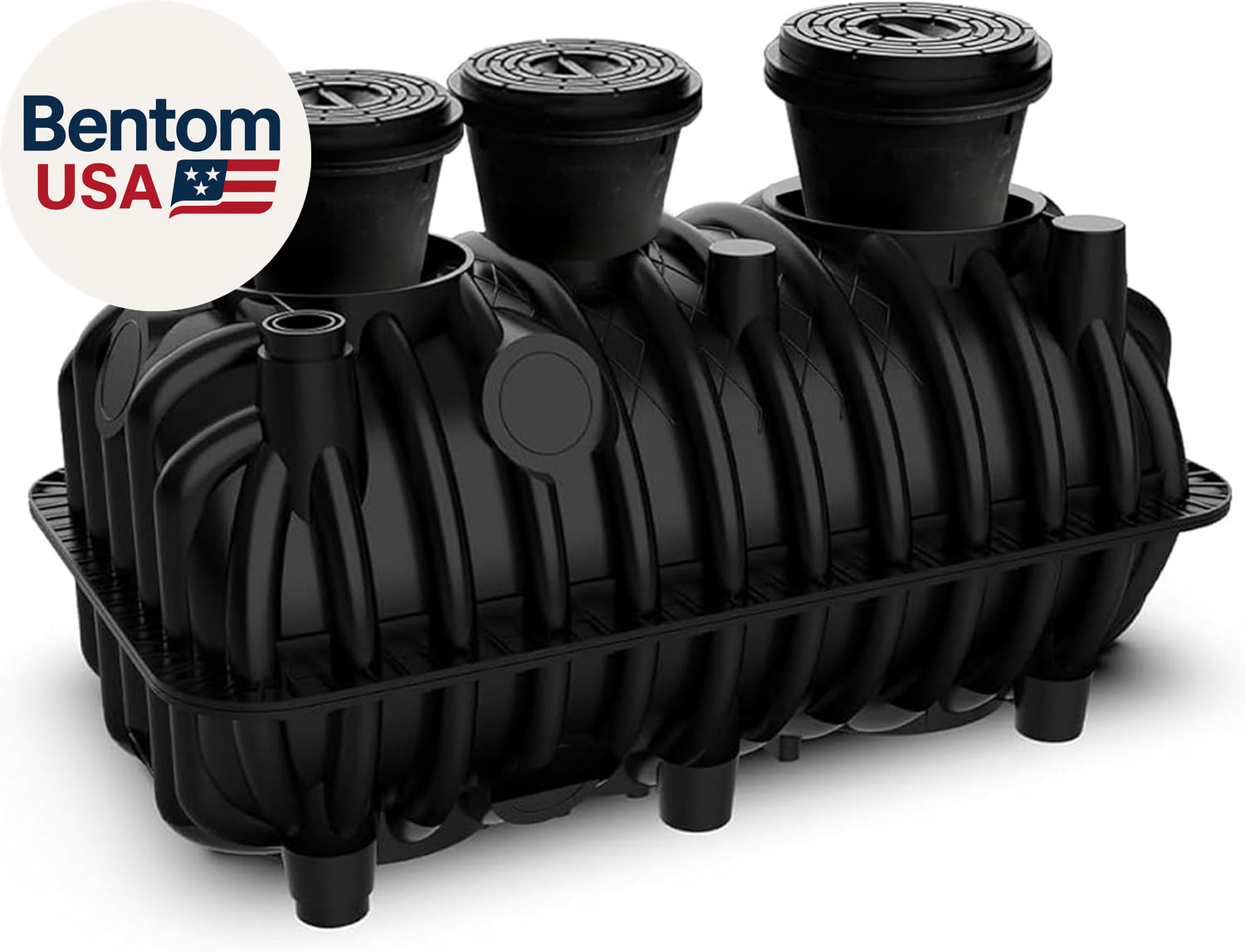 Large Underground Septic Tank Kit -68.3X38.8X36.2In Plastic Septic Tank System,