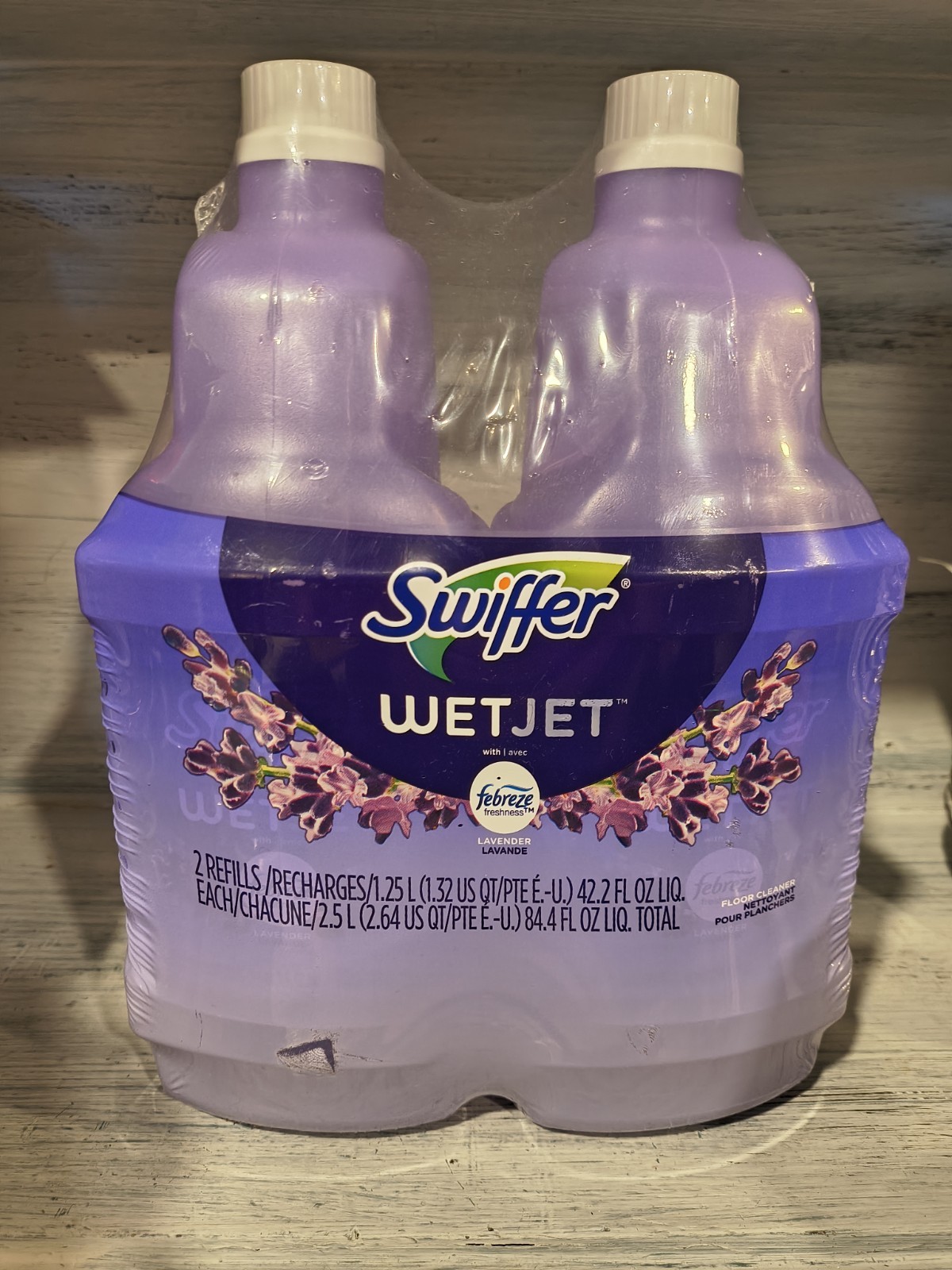Swiffer WetJet Floor Cleaner Solution Lavender Febreze Factory Sealed 2 pk