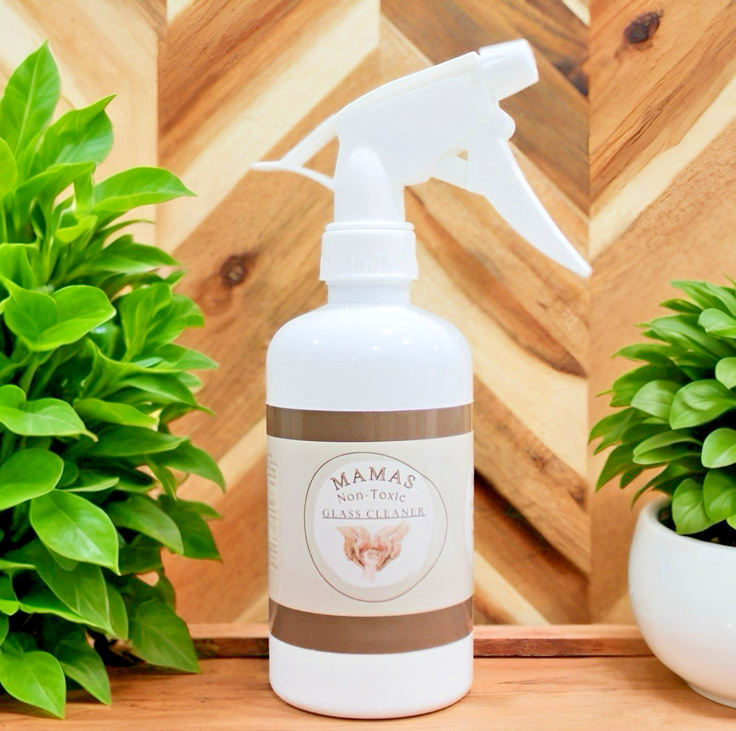 Organic All-Natural Non-Toxic Glass Cleaner: Holistic Home Spray 13oz