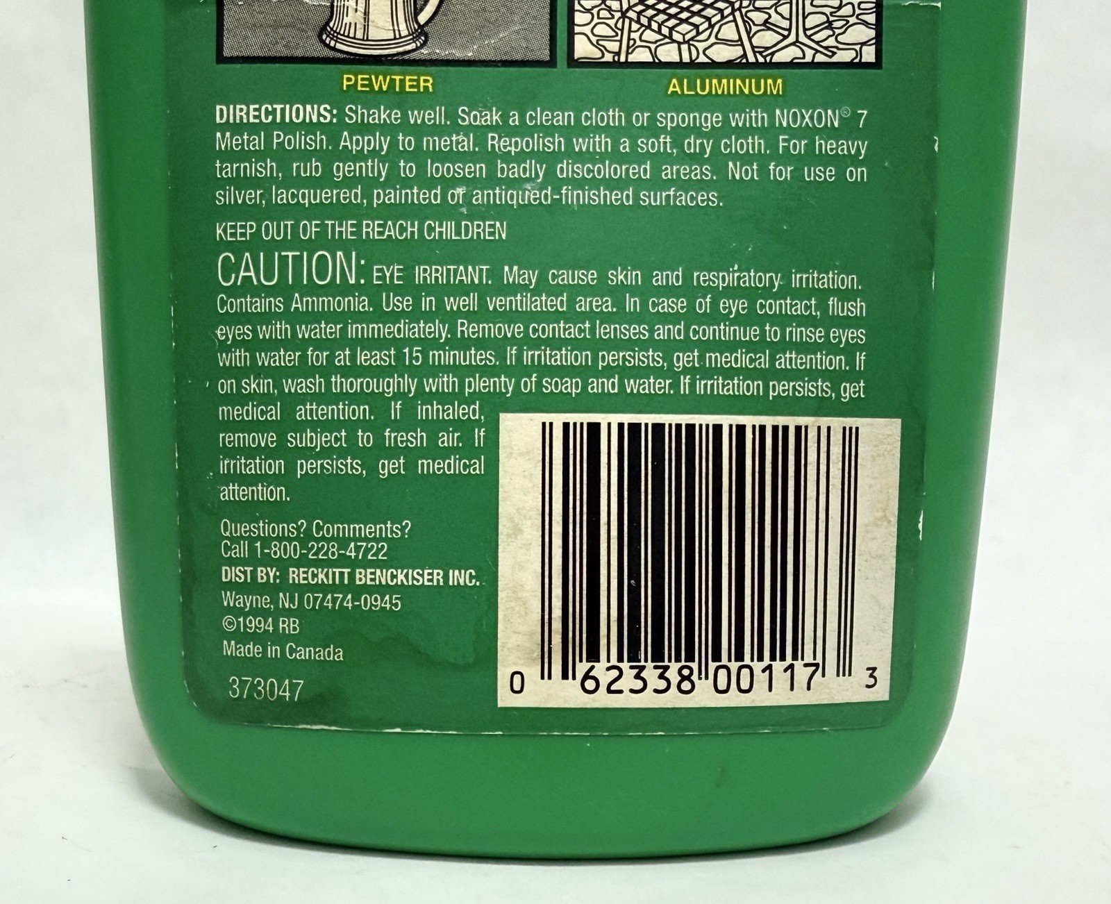 Vintage NOXON 7 Metal Polish Liquid 12 oz Bottle Discontinued – Almost Full READ