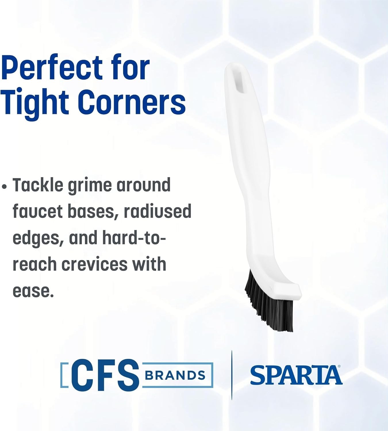 Compact Crevice Brush Set, 24-Pack, White, 8 Inches